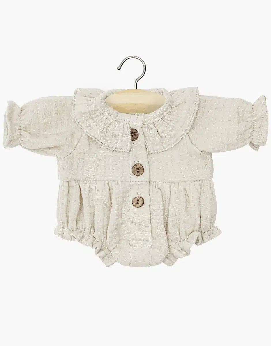 Minikane®Leonore musliinist romper, light beige
