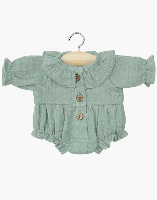 Minikane®Leonore musliinist romper, petrol