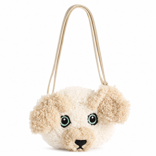 Molo pehme koerakujuline õlakott Poodle – Pearled Ivory