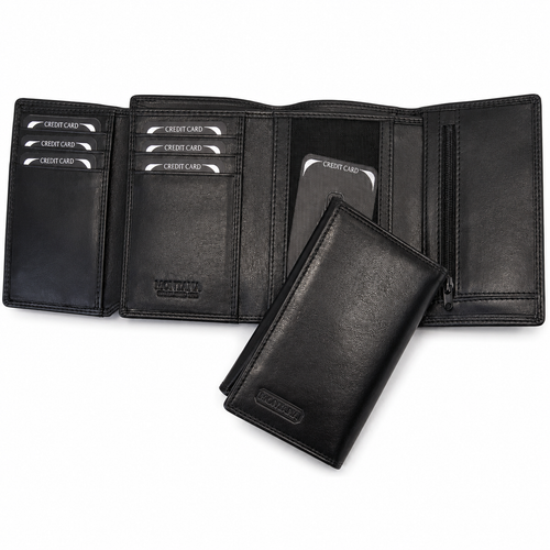 Montana nahast meeste rahakott RFID-kaitsega - Black