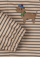 Konges Slojd Rainy Palme Dog, vihmakomplekt sooja voodriga - Stripe La Mer