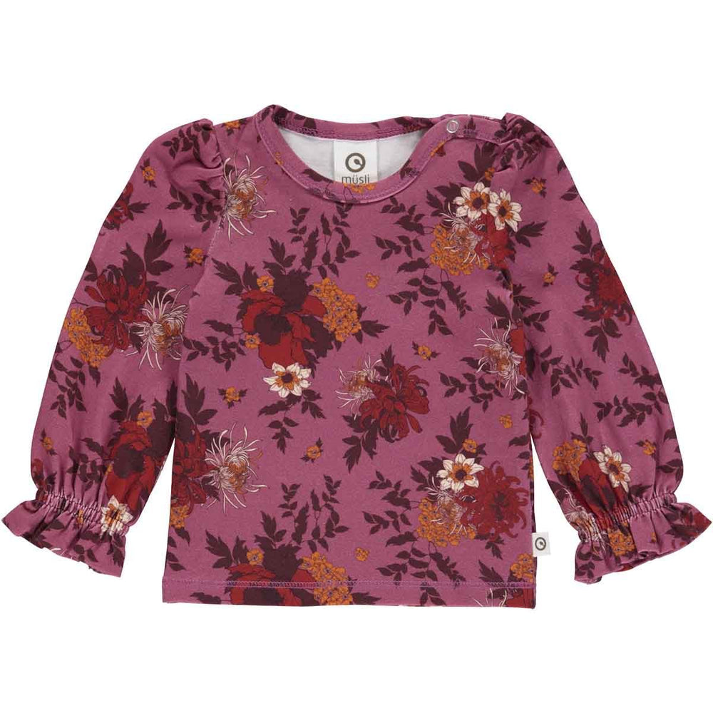 Müsli Bloomy l/s T baby, boysenberry/fig/berry red