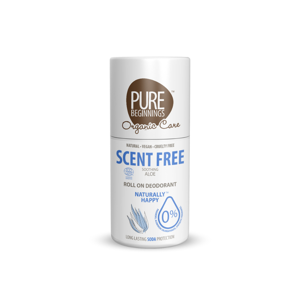 PURE BEGINNINGS looduslik rahustav lõhnatu deodorant roll-on Aloe veraga ja jojoobaõliga, 75 ml PARIM ENNE 10.2024