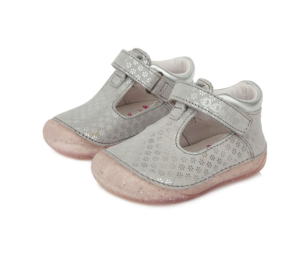 D.D.Step barefoot nahast kingad, grey/lilled 070