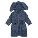 Müsli orgaanilisest puuvillafroteest hommikumantel Bunny, Indigo
