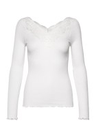 Rosemunde Beatha pitsiga siidist pluus, new white