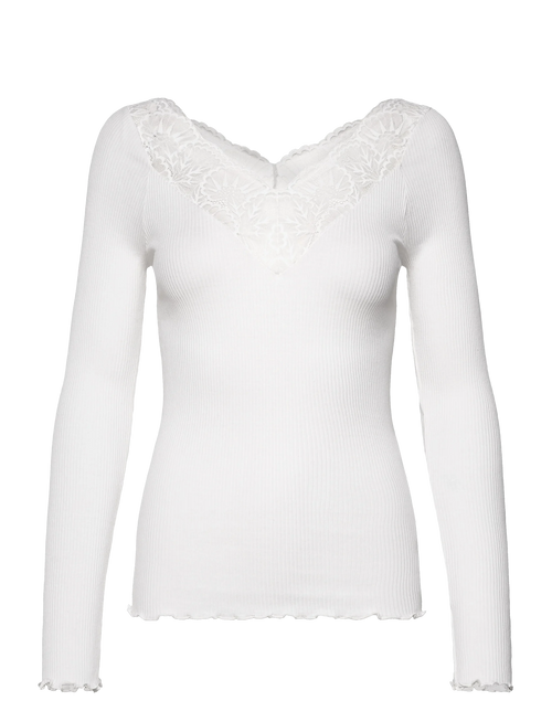 Rosemunde Beatha pitsiga siidist pluus, new white