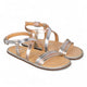 Chetto nahast metalliktoonis sandaalid, Plata