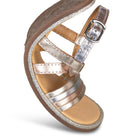 Chetto nahast metalliktoonis sandaalid, Plata