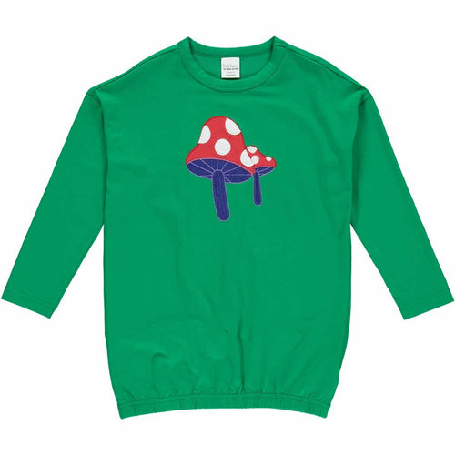 Fred's World Mushroom front l/s dress, Earth green