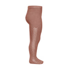 Condor side openwork warm tights, Terracota