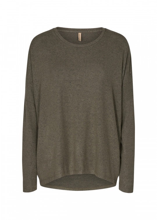 Soyaconcept Oversized kampsun Biara, Melange roheline