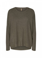 Soyaconcept Oversized kampsun Biara, Melange roheline