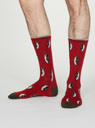 Thought Bambussokid, Penguin- Crimson red
