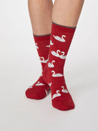 Thought Bambussokid, Swan- Berry red