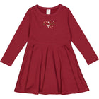 Müsli Flora sweat l/s dress, cabernet