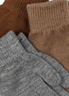 Konges Slojd kinnaste 3-pakk FILLA - GREY MELANGE/BEIGE/BROWN