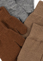 Konges Slojd käpikute 3-pakk FILLA-  GREY MELANGE/BEIGE/BROWN