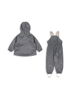 Konges Slojd Rainy Palme, vihmakomplekt sooja voodriga, laurel blue check