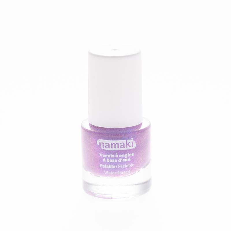 NAMAKI veebaasil mahakooritav küünelakk lastele, toon VIOLET GLITTER 7,5 ml