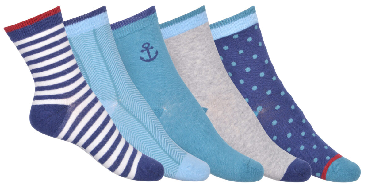 Melton sokkide multipakk-5 paari pakis, sinine Lasteriided - HellyK - Kvaliteetsed lasteriided, villariided, barefoot jalatsid