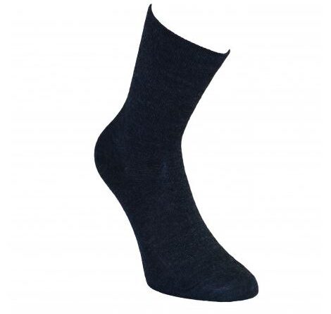 Õhuke meriinovillane sokk, must Villariided - HellyK - Kvaliteetsed lasteriided, villariided, barefoot jalatsid