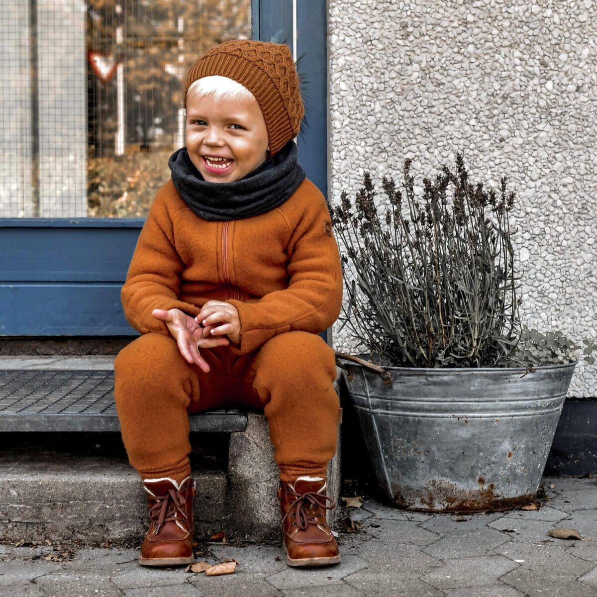 Mikk-Line Meriinovillasest fliisist püksid, Golden Brown Mikk-Line - HellyK - Kvaliteetsed lasteriided, villariided, barefoot jalatsid