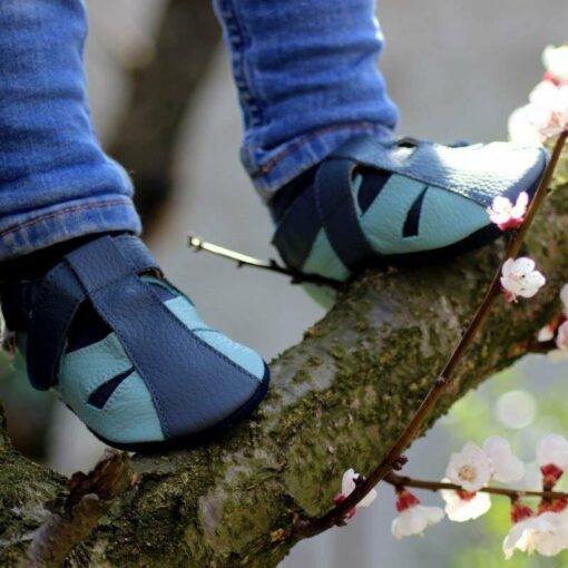 Liliputi Sky sandaalid, stopperiga Laste barefoot jalatsid - HellyK - Kvaliteetsed lasteriided, villariided, barefoot jalatsid