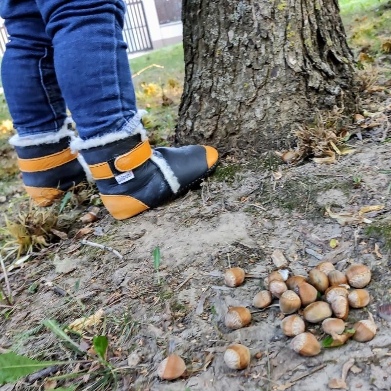 Liliputi Vulcano saapad kummitäppidega Laste barefoot jalatsid - HellyK - Kvaliteetsed lasteriided, villariided, barefoot jalatsid