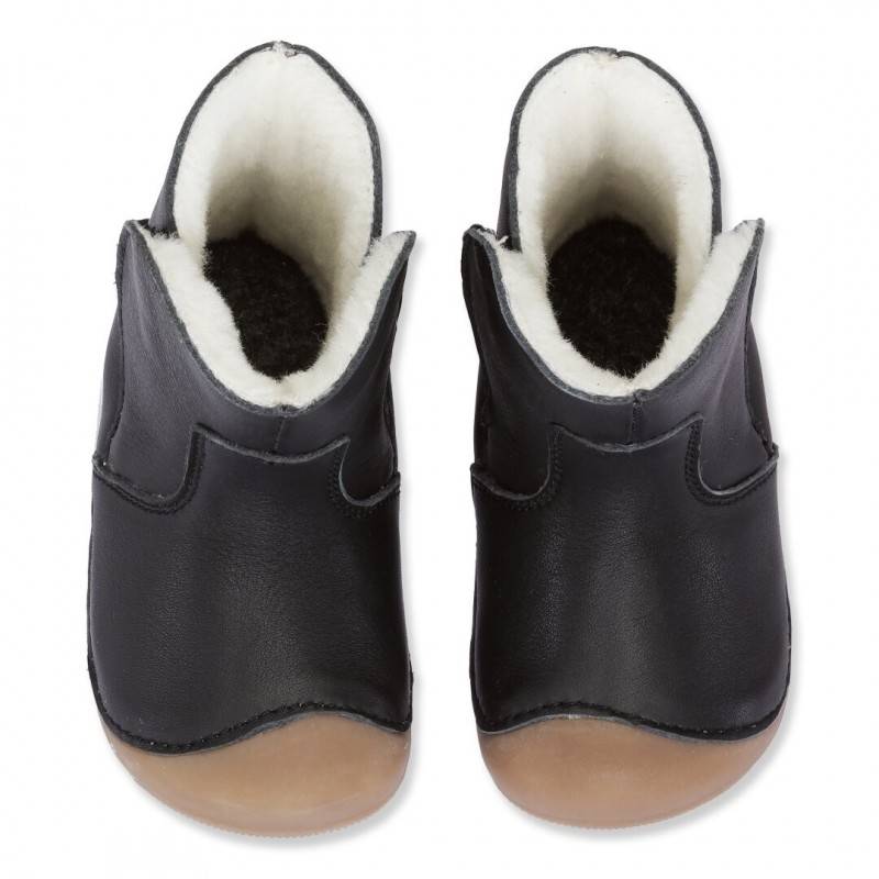 Bundgaard Petit Winter Boot, Black- Kriips siseküljel Laste barefoot jalatsid - HellyK - Kvaliteetsed lasteriided, villariided, barefoot jalatsid