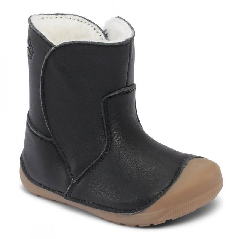 Bundgaard Petit Winter Boot, Black- Kriips siseküljel Laste barefoot jalatsid - HellyK - Kvaliteetsed lasteriided, villariided, barefoot jalatsid