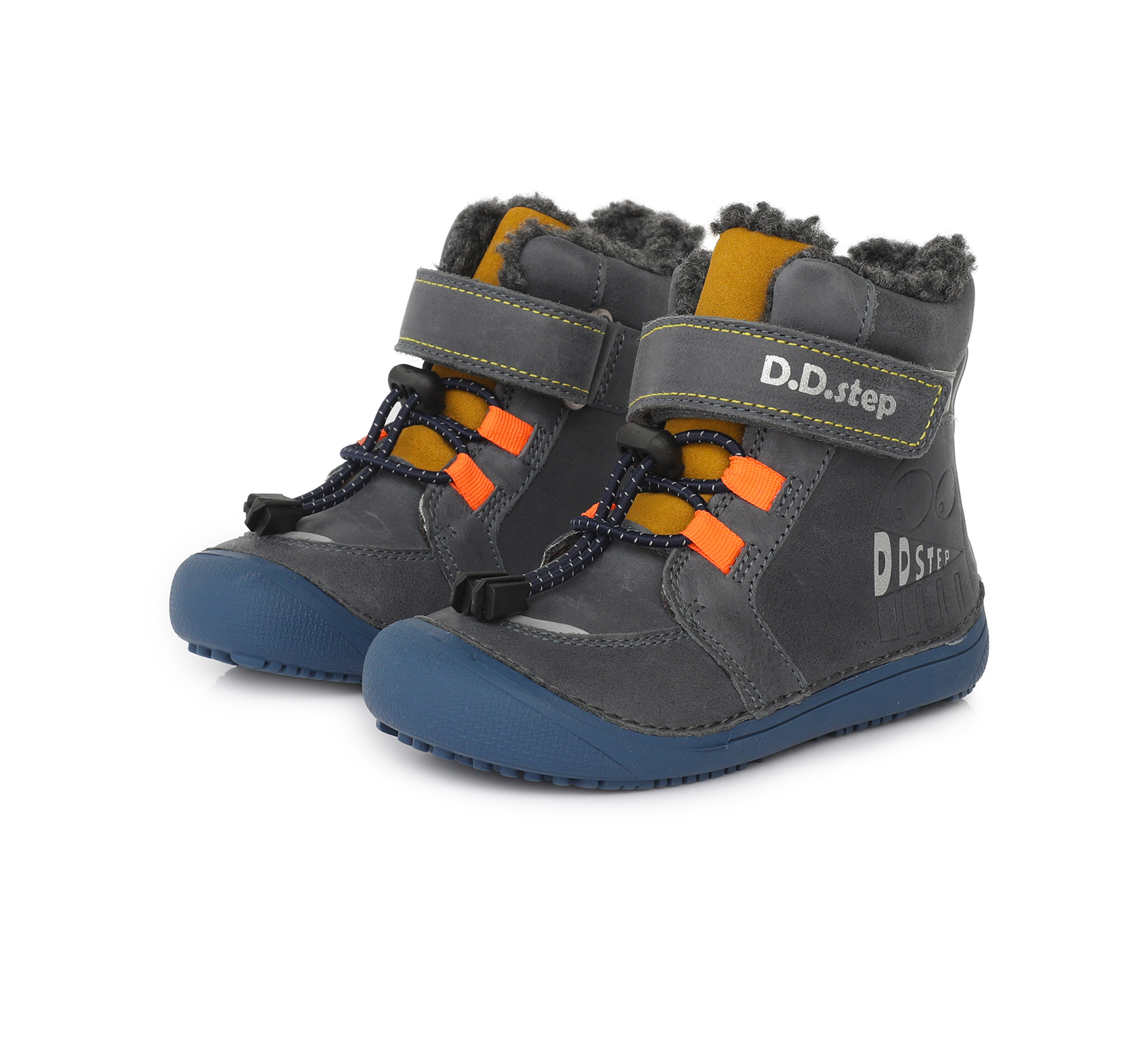 D.D.Step nahast talvesaapad, Dark Grey D.D.Step - HellyK - Kvaliteetsed lasteriided, villariided, barefoot jalatsid