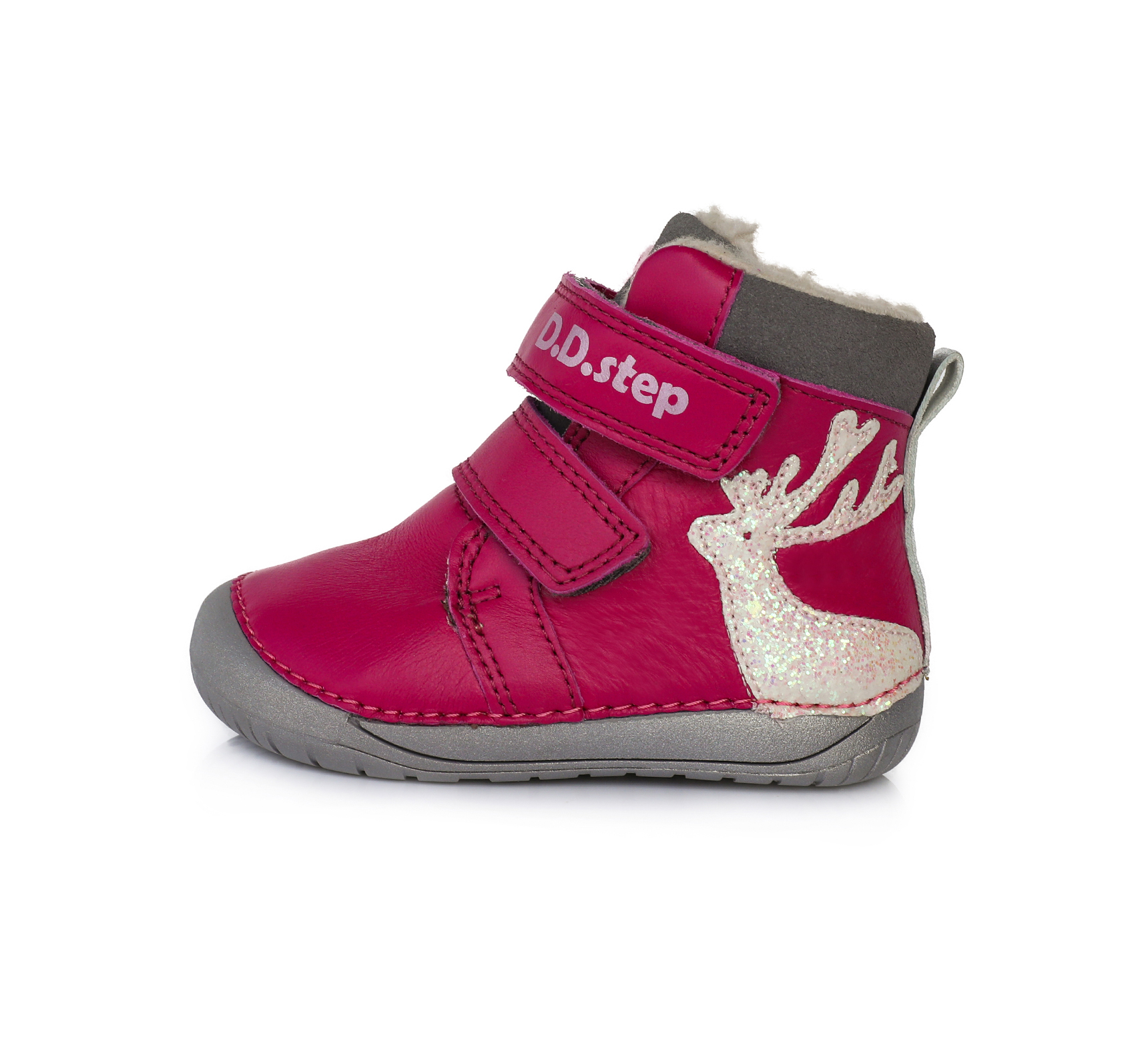 D.D.Step nahast talvesaapad, Dark Pink, Kitesekesega D.D.Step - HellyK - Kvaliteetsed lasteriided, villariided, barefoot jalatsid