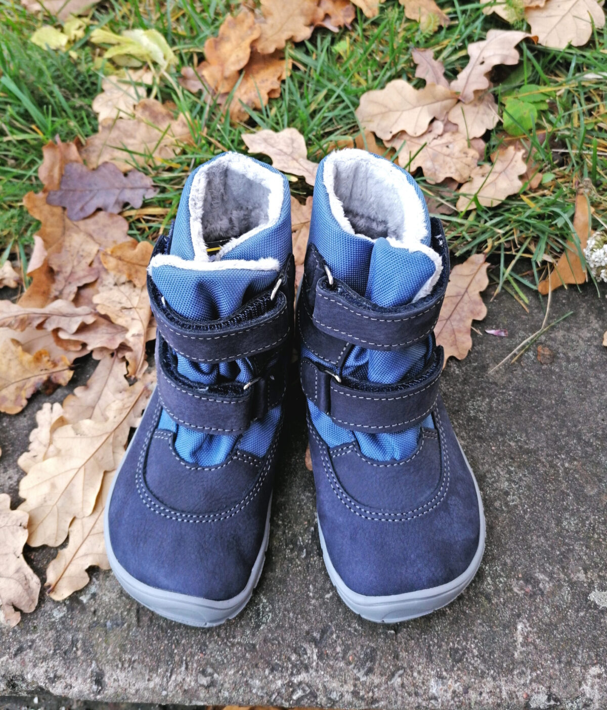 Fare Bare talvesaapad membraaniga, Sinine Laste barefoot jalatsid - HellyK - Kvaliteetsed lasteriided, villariided, barefoot jalatsid
