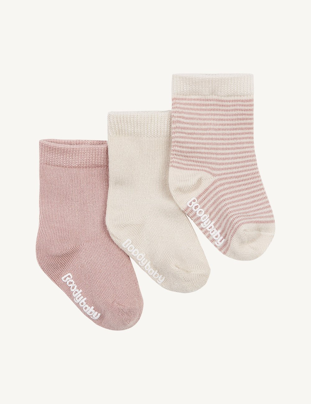 Boody Baby socks – roosa 3 pakk Boody - HellyK - Kvaliteetsed lasteriided, villariided, barefoot jalatsid