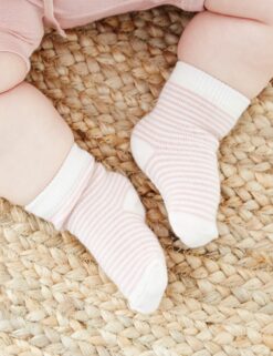 Boody Baby socks – roosa 3 pakk Boody - HellyK - Kvaliteetsed lasteriided, villariided, barefoot jalatsid