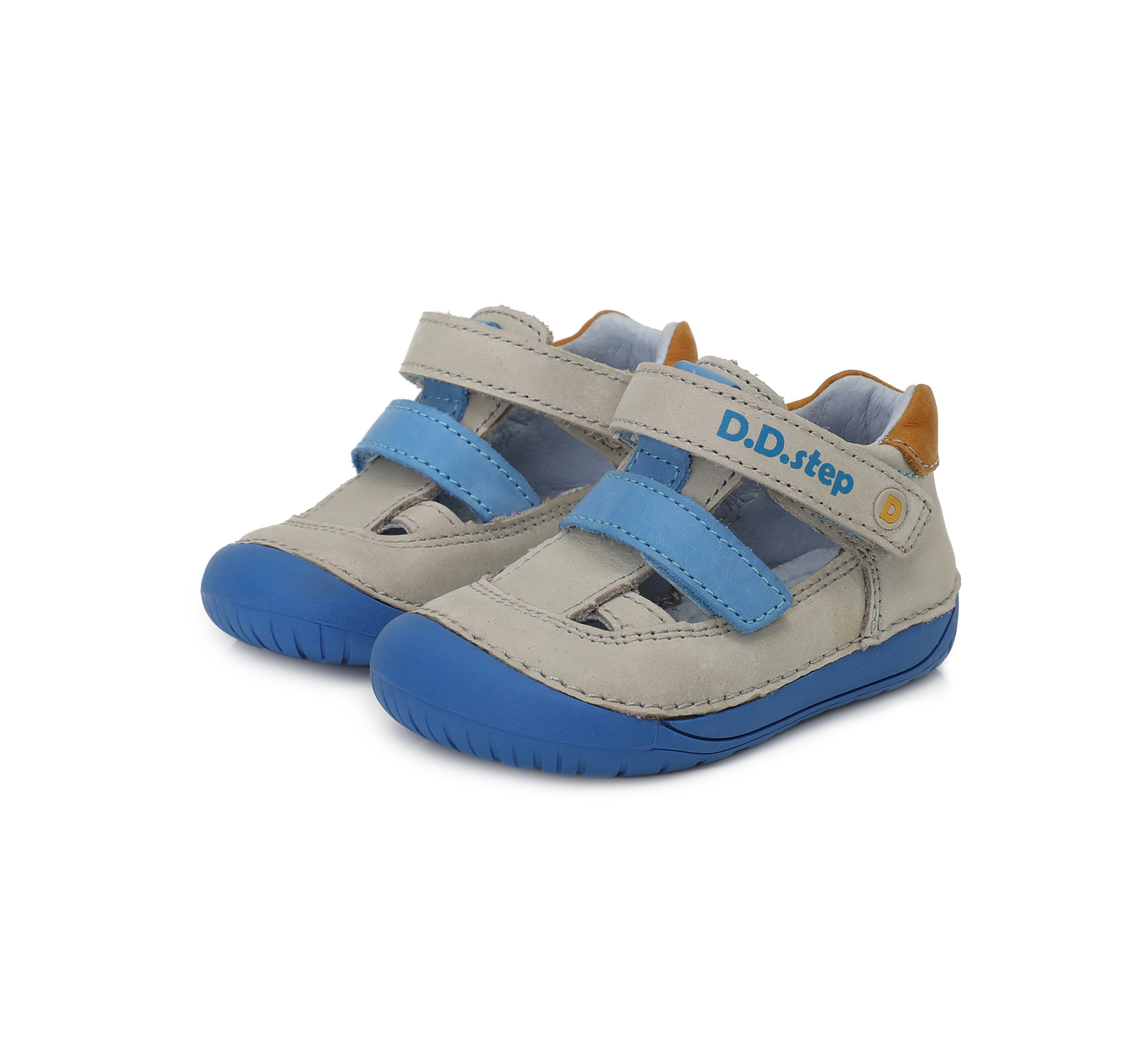 D.D.Step nahast sandaalid, Grey D.D.Step - HellyK - Kvaliteetsed lasteriided, villariided, barefoot jalatsid