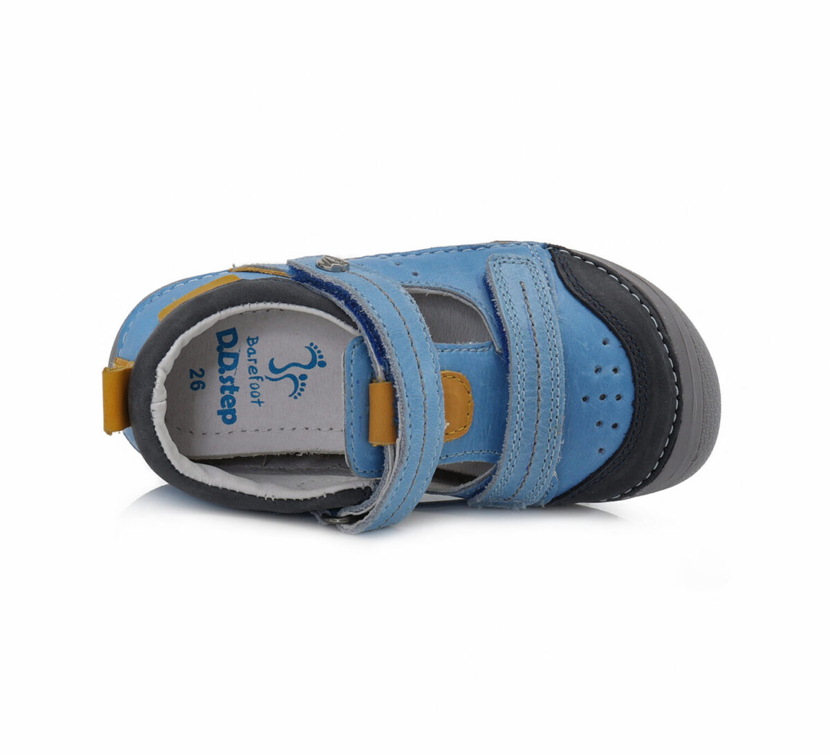D.D.Step nahast sandaalid, Bermuda Blue- Värvi erinevus D.D.Step - HellyK - Kvaliteetsed lasteriided, villariided, barefoot jalatsid