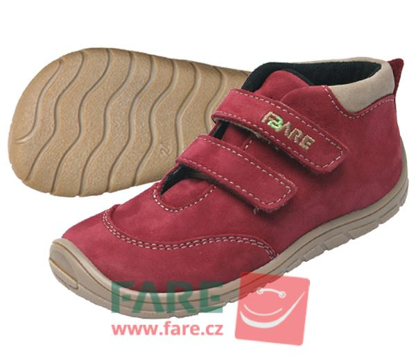 Fare Bare k/s saapad- Punane Kevad/sügis - HellyK - Kvaliteetsed lasteriided, villariided, barefoot jalatsid