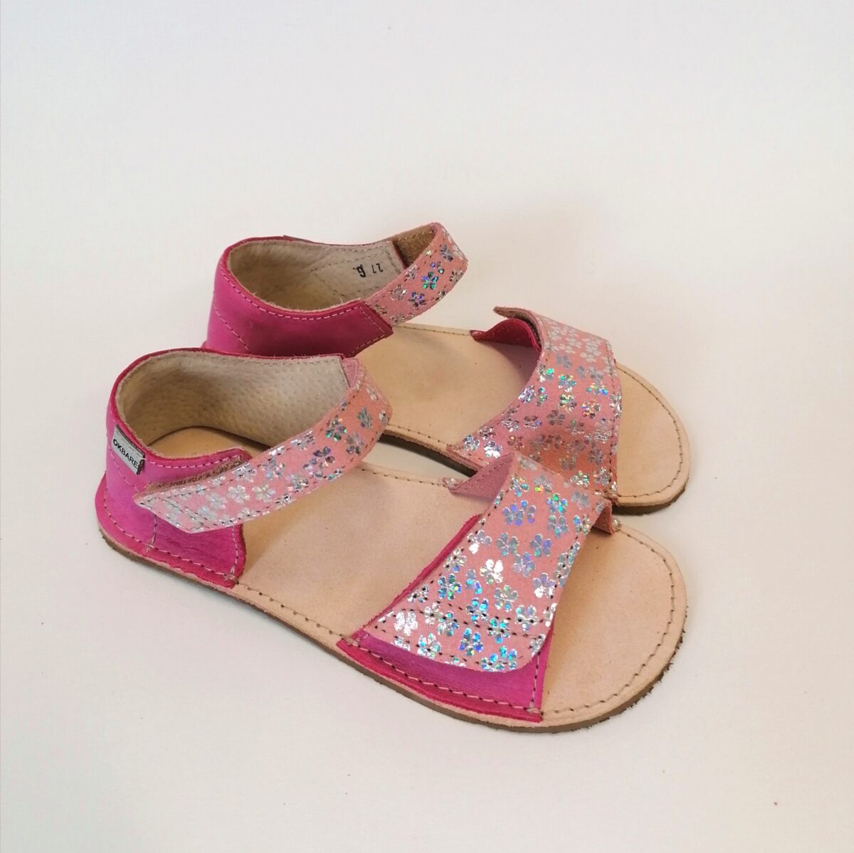 Ok Bare Mirrisa sandaalid, Fuxia (G) Laste barefoot jalatsid - HellyK - Kvaliteetsed lasteriided, villariided, barefoot jalatsid