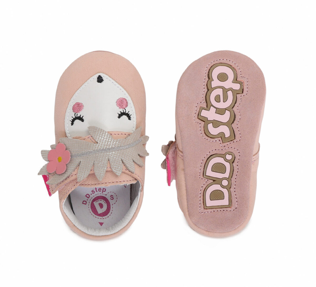D.D step nahast papud – Pink D.D.Step - HellyK - Kvaliteetsed lasteriided, villariided, barefoot jalatsid