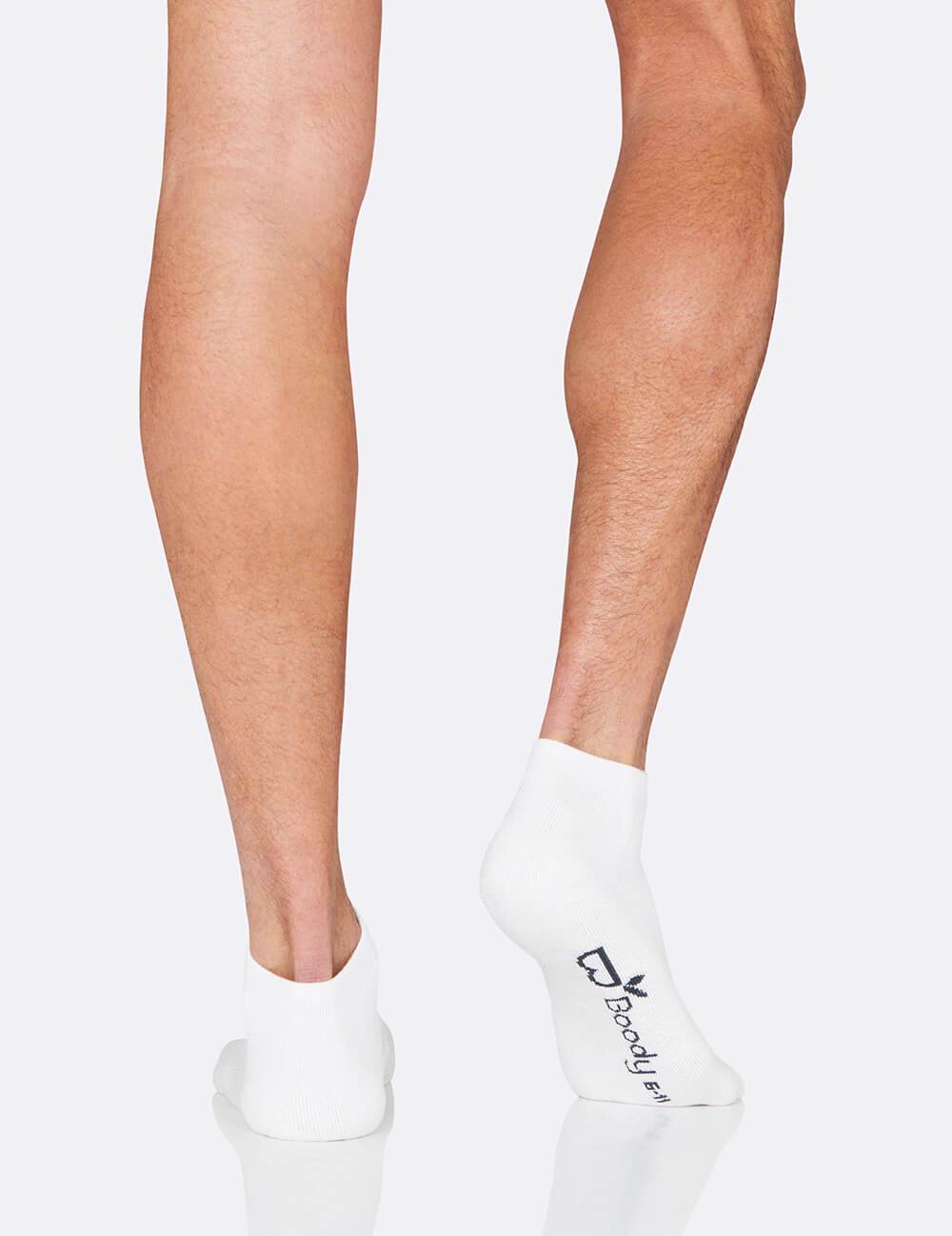 Boody Men’s Cushioned Sport Ankle Socks- White Boody - HellyK - Kvaliteetsed lasteriided, villariided, barefoot jalatsid