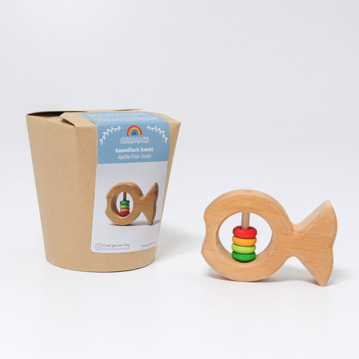 Grimm´s kõristi “Kalake Joschi” Beebimänguasjad - HellyK - Kvaliteetsed lasteriided, villariided, barefoot jalatsid