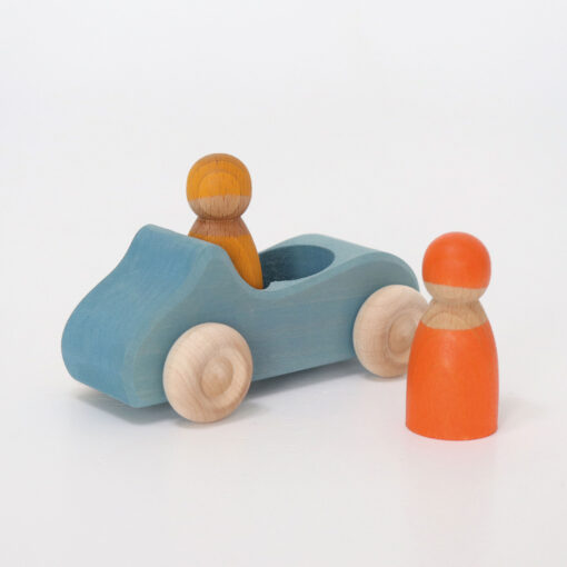 Grimm´s Sinine Auto, suur Grimm´s puidust mänguasjad - HellyK - Kvaliteetsed lasteriided, villariided, barefoot jalatsid