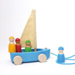 Grimm´s Sinine Auto, suur Grimm´s puidust mänguasjad - HellyK - Kvaliteetsed lasteriided, villariided, barefoot jalatsid