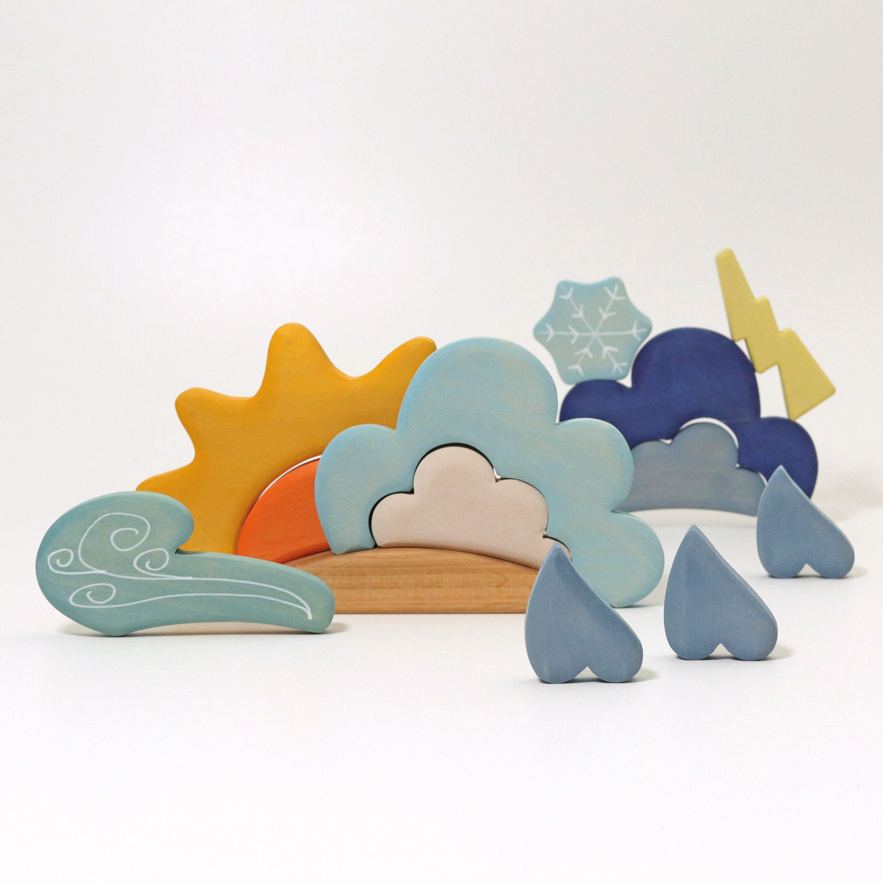 Grimm´s ehituskomplekt „Ilmastik“ Grimm's puidust mänguasjad - HellyK - Kvaliteetsed lasteriided, villariided, barefoot jalatsid