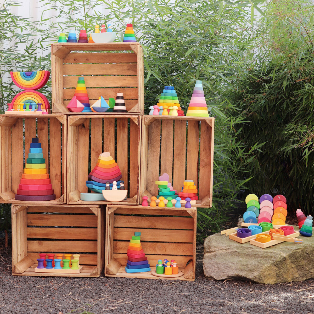 Grimm´s Kooniline Torn, väike Grimm's puidust mänguasjad - HellyK - Kvaliteetsed lasteriided, villariided, barefoot jalatsid