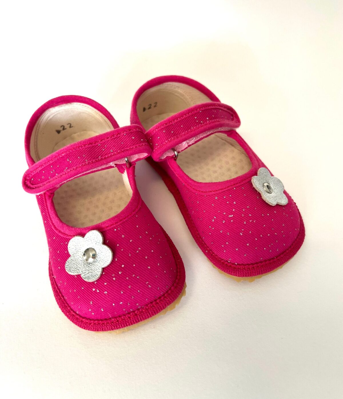 Beda Boty sisejalats Mary Jane, Pink Shine Beda Boty valik - HellyK - Kvaliteetsed lasteriided, villariided, barefoot jalatsid