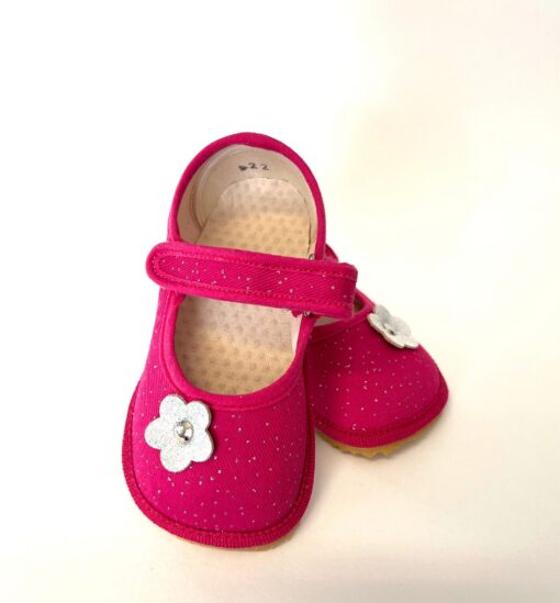 Beda Boty sisejalats Mary Jane, Pink Shine Laste barefoot jalatsid - HellyK - Kvaliteetsed lasteriided, villariided, barefoot jalatsid