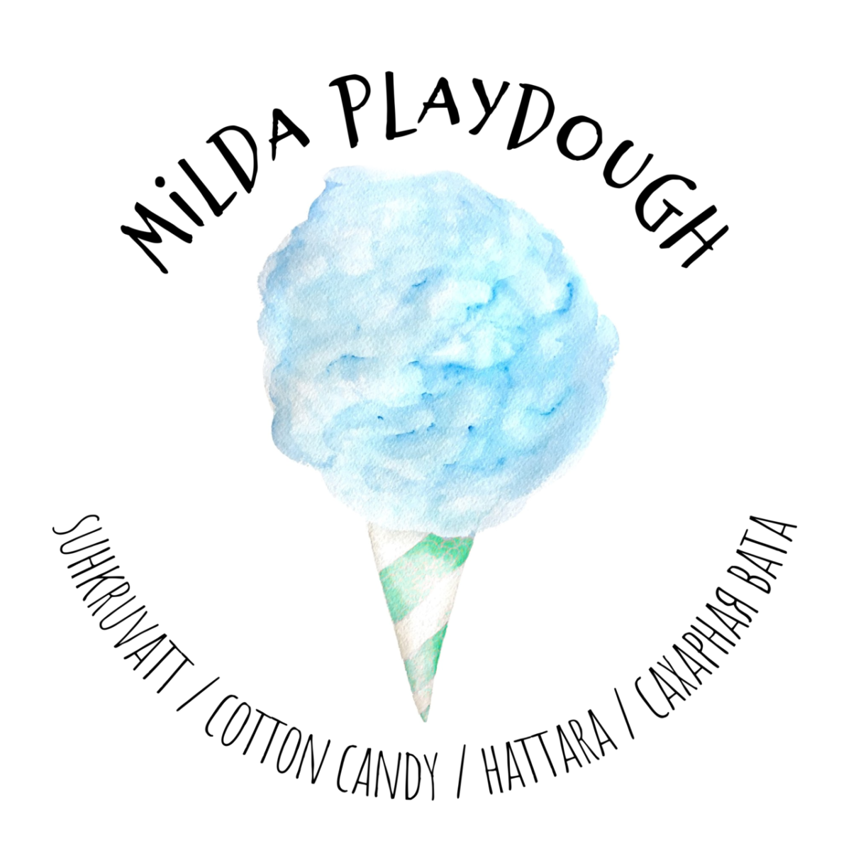 Milda Playdough 100% naturaalne voolimismass SUHKRUVATT, 150g. Mänguasjad - HellyK - Kvaliteetsed lasteriided, villariided, barefoot jalatsid